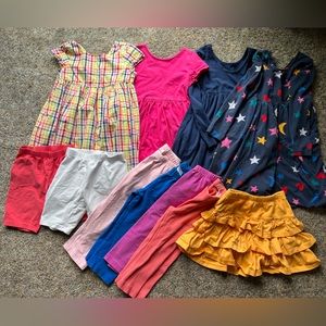 Hanna Andersson Lot 130 sz 8 girl skort, skater dresses, leggings, shorts